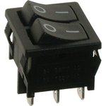 MRS-2102-C3,  Переключатель черный 6pin ON-ON 3A/250V