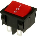 MRS-203A-C0,  Переключатель красный 6pin ON-OFF-ON 6A/250V