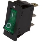 IRS-101-2B3 (зеленый), Переключатель с подсветкой ON-OFF (15A 250VAC) SPST 3P