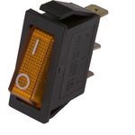 IRS-101-1A3 (желтый), Переключатель с подсветкой ON-OFF (15A 250VAC) SPST 3P