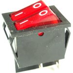 RS-2101-1A (B128A), Переключатель двухклавишный 2хON-OFF (15A 250VAC)