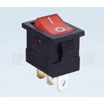 MIRS-101-2C3/D,  Переключатель красный с подсветкой ON-OFF (15A 12VDC) SPST 3P